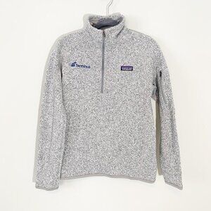 Patagonia women's‎ better sweater quarter zip fleece birch white - company logo